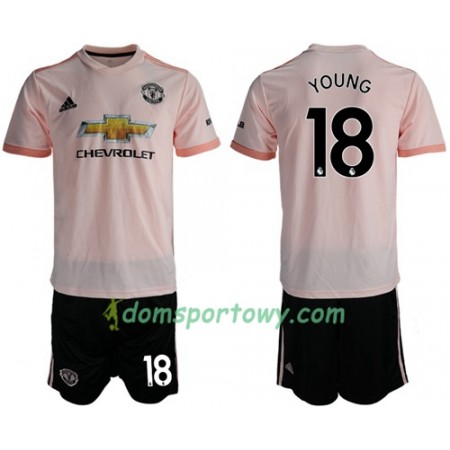 Koszulka Manchester United Young 18 Dziecięcy Wyjazdowe Koszulki Piłkarskie 2018-2019 Krótki Rękaw